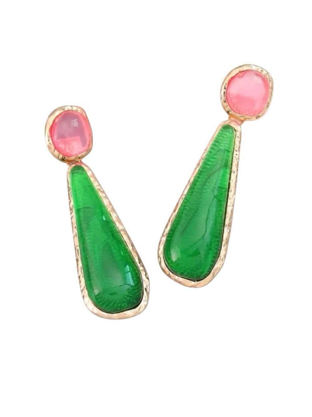 Green Drop Earrings